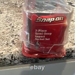 Snap-on Tools NEW 307IMS 7pc 1/2 Drive SAE 6-point Semi-Deep Impact Socket Set