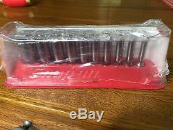 Snap-on Tools USA 1/4 Drive SAE Deep 12 Point Chrome Socket Set 110STMDY WithTray