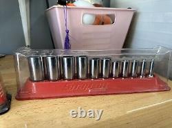 Snap-on Tools USA 11pc 3/8 Drive SAE 6 Point Deep Chrome Socket Set 211SFSY