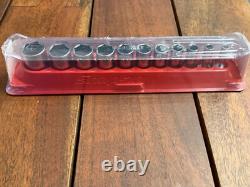 Snap-on Tools USA 211FSSY NEW 11pc 3/8 Drive SAE 6 Point Semi-Deep Socket Set