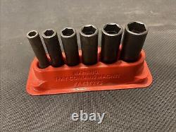 Snap-on Tools USA 6PC SAE 1/4 Drive 6 Point Deep Impact Socket Set 106SIMTM