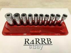 Snap-on Tools USA CLEAN 1/4 Drive SAE Deep 12 Point Chrome Socket Set 110STMDY