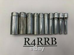 Snap-on Tools USA ML 1/4 Drive SAE Deep 12 Point Chrome Socket Set 110STMDY id