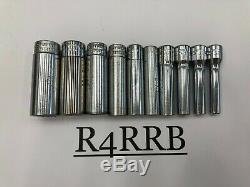 Snap-on Tools USA ML 1/4 Drive SAE Deep 12 Point Chrome Socket Set 110STMDY id