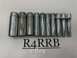 Snap-on Tools USA ML 1/4 Drive SAE Deep 12 Point Chrome Socket Set 110STMDY id