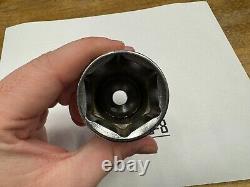 Snap-on Tools USA NEW 1/2 Drive 1-3/8 SAE 6 Point Deep Chrome Socket TS441