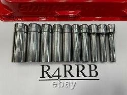 Snap-on Tools USA NEW 1/4 Drive SAE Deep 12 POINT Chrome Socket Set 110STMDY