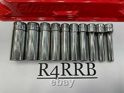 Snap-on Tools USA NEW 1/4 Drive SAE Deep 12 POINT Chrome Socket Set 110STMDY