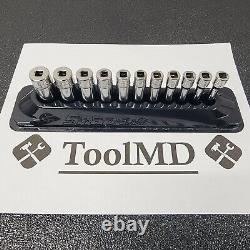 Snap-on Tools USA NEW 11pc 1/4 Drive 12-POINT Metric Deep Socket Set 111STMMDY