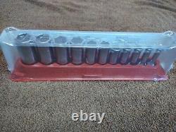 Snap-on Tools USA NEW 11pc 3/8 Drive SAE 6 Point Deep Chrome Socket Set 211SFSY