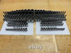 Snap-on Tools USA NEW 165pc 1/4 & 3/8 Drives SAE & Metric 6PT MASTER SOCKET SET