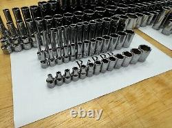 Snap-on Tools USA NEW 165pc 1/4 & 3/8 Drives SAE & Metric 6PT MASTER SOCKET SET