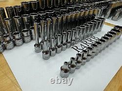 Snap-on Tools USA NEW 165pc 1/4 & 3/8 Drives SAE & Metric 6PT MASTER SOCKET SET