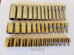 Snap-on Tools USA NEW 39pc 1/4 Drive SAE 6 Point Shallow Semi Deep MASTER SET