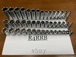 Snap-on Tools USA NEW 84pc 3/8 Drive Metric AND SAE 6 POINT CHROME MASTER SETS