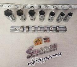 Snap-on USA 207FSU SAE 7-pc 3/8 Drive 6-Point Deep Universal Swivel Socket Set