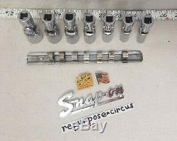 Snap-on USA 207FSU SAE 7-pc 3/8 Drive 6-Point Deep Universal Swivel Socket Set