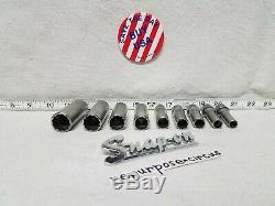 Snap-on USA 9-pc. 3/8 Drive 212SFMY 12-Point METRIC Deep Socket Set