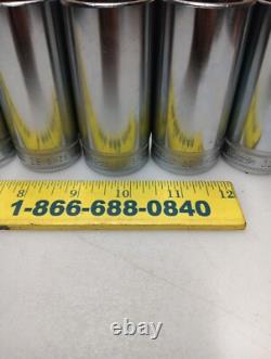 Snap on deep socket 1/2 Drive SM22-SM 11pc Metric 12 Point Etching