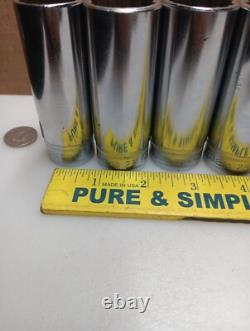 Snap on deep socket 1/2 Drive SM22-SM 11pc Metric 12 Point Etching
