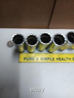 Snap on deep socket 1/2 Drive SM22-SM 11pc Metric 12 Point Etching