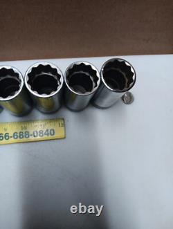 Snap on deep socket 1/2 Drive SM22-SM 11pc Metric 12 Point Etching