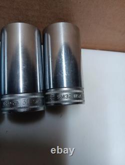 Snap on deep socket 1/2 Drive SM22-SM 11pc Metric 12 Point Etching