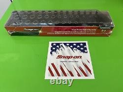 Snap on socket set 1/4 drive chrome metric 6 point in foam shallow mid & deep