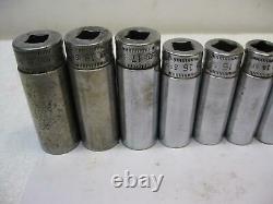 Snap-on tools 3/8 drive Metric Deep 12 Point SOCKET SET 9 to 19mm SFM9 to SFM19