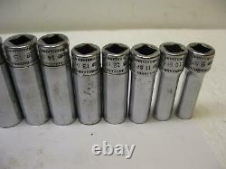 Snap-on tools 3/8 drive Metric Deep 12 Point SOCKET SET 9 to 19mm SFM9 to SFM19