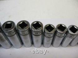 Snap-on tools 3/8 drive Metric Deep 12 Point SOCKET SET 9 to 19mm SFM9 to SFM19