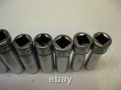 Snap-on tools 3/8 drive Metric Deep 12 Point SOCKET SET 9 to 19mm SFM9 to SFM19