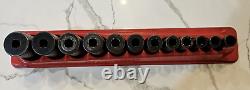 Snap-onT 3/8 drive 5/16 thru 1 6-point DEEP Impact Socket Set 212SIMFYA