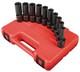 Sunex 10pc 3/8 Deep Metric 6 Point Universal Impact Sockets Set Tools Drive 3660