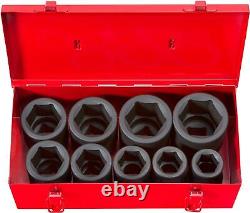 TEKTON 1 Inch Drive Deep 6-Point Impact Socket Set, 9-Piece (1-2 in.) 4892