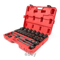 TEKTON Impact Socket Set Storage Case 6-Point Deep x 3/4 in. Drive (22-Piece)