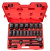 Tekton 3/4 Inch Drive Deep 6 Point. Impact Socket Set, 22 Pieces (13/16-2 Inch)