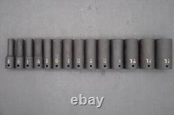 Tekton Impact Socket Set 1/2 Drive SAE Standard & Deep 28pc 6-Point (3/8-1/4)