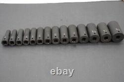 Tekton Impact Socket Set 1/2 Drive SAE Standard & Deep 28pc 6-Point (3/8-1/4)