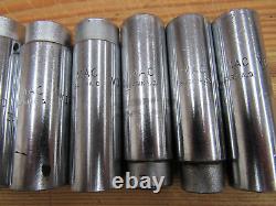 USED MAC Tools 11 PC VD Series 1/2 Inch Drive 12 Point Deep SAE Socket Set NICE