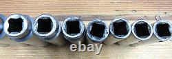 USED MAC Tools 11 PC VD Series 1/2 Inch Drive 12 Point Deep SAE Socket Set NICE