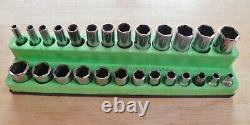 Used 26 Pc 1/4 Drive 6 Point Deep & Standard Socket Set with Magnetic Organizer