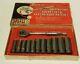 Vintage Snap-on 3/8 Drive Deep 12 Point Socket Set 9-19mm With Ratchet And Box