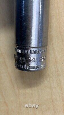 Vintage 12pc. SNAP ON Tools metric deep well socket set 6 point 3/8 drive USA