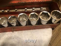 Vintage Proto 1/2 Drive 17 Piece Deep Socket Set 6/12 Point + Extras