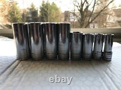 Vintage Sk Tools 3/8 Drivesocket Set Deep/shallow 6/12 Point USA 21 Pieces