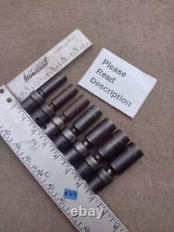 Vintage USA SK 3/8 Drive Metric Impact Swivel Socket Set Lot Deep 6 Point Tools