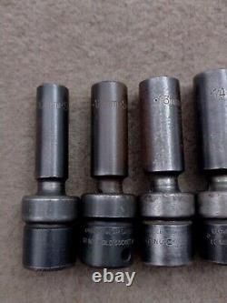 Vintage USA SK 3/8 Drive Metric Impact Swivel Socket Set Lot Deep 6 Point Tools