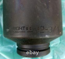 Wright Tool Company 3/4 Drive 6-Point SAE 2-3/4 Deep Impact Socket 69118