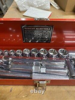 Wright Tools A34 3/8 Drive 12 Point Standard and Deep Socket Set (21-Piece)